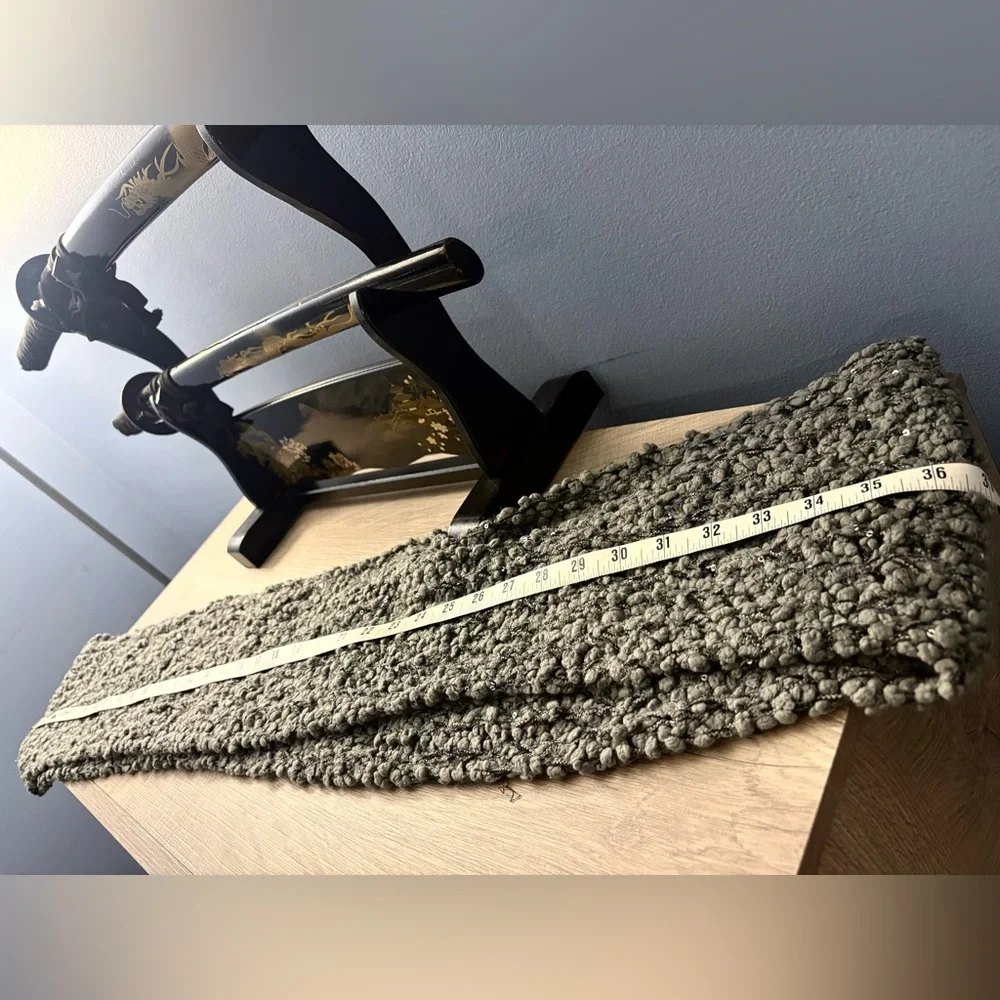 INFINITY SCARF | Unbranded Gray Knit Style with random sequins
